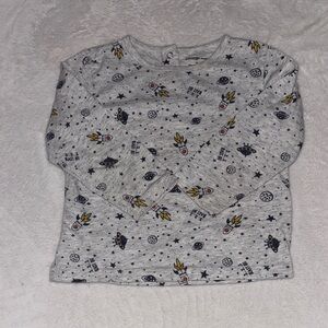 (3 for $10) George Gray Rocket Print Long Sleeve Tee